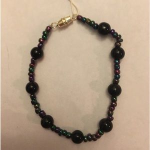 This bracelet is made of string